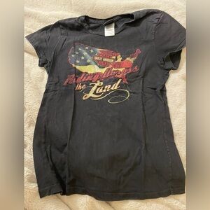 Harley-Davidson Riding Across the Land Bayside T-Shirt